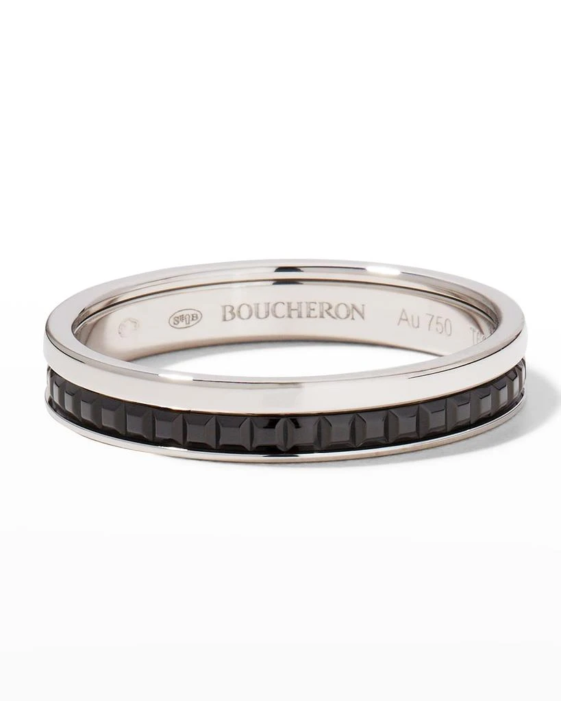 商品Boucheron|Black and White Gold Quatre Follies Band, EU 61 / US 9.5,价格¥17615,第1张图片