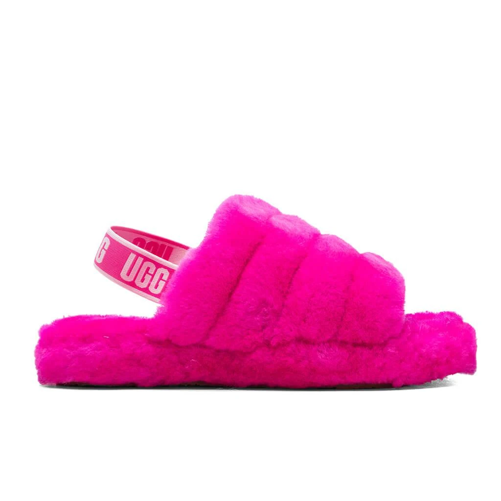 商品UGG|UGG Kids Fluff Yeah Slide - Rock Rose,价格¥570,第1张图片