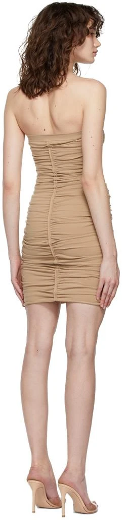 商品Alexander Wang|Beige Ruched Strapless Dress,价格¥1680,第3张图片详细描述