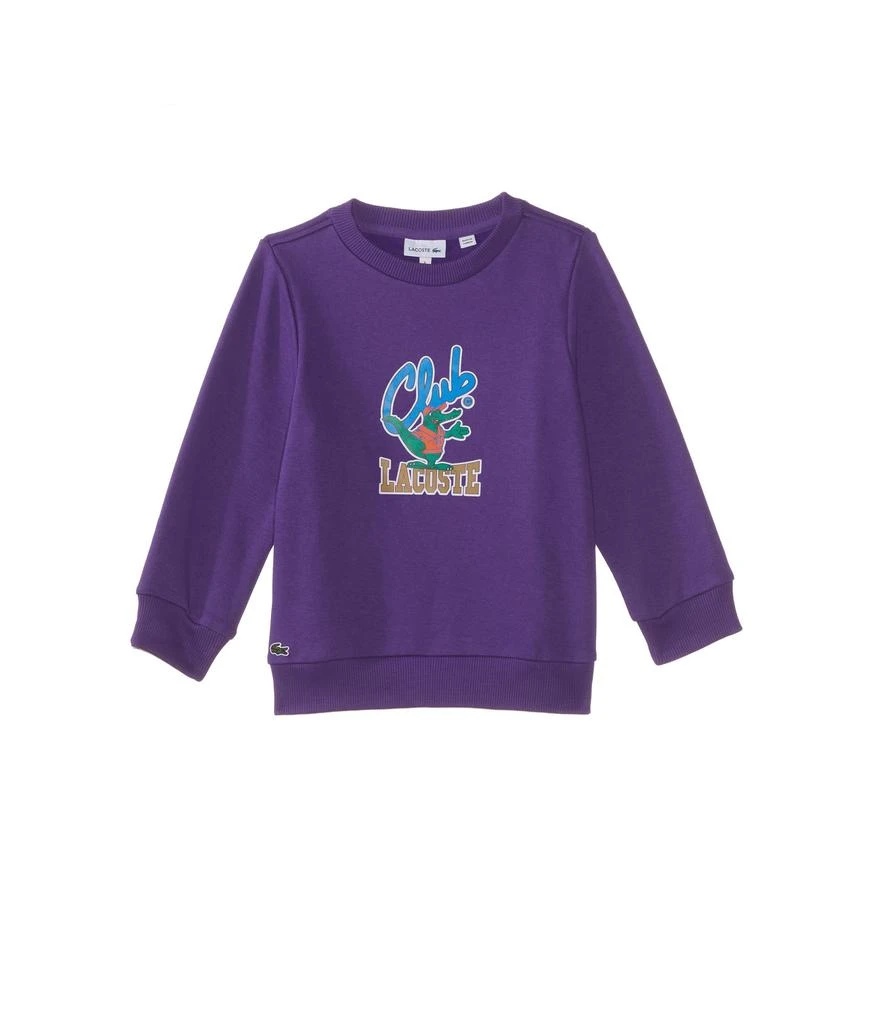 商品Lacoste|Club Crew Neck Fleece Sweatshirt (Toddler/Little Kids/Big Kids),价格¥509,第1张图片