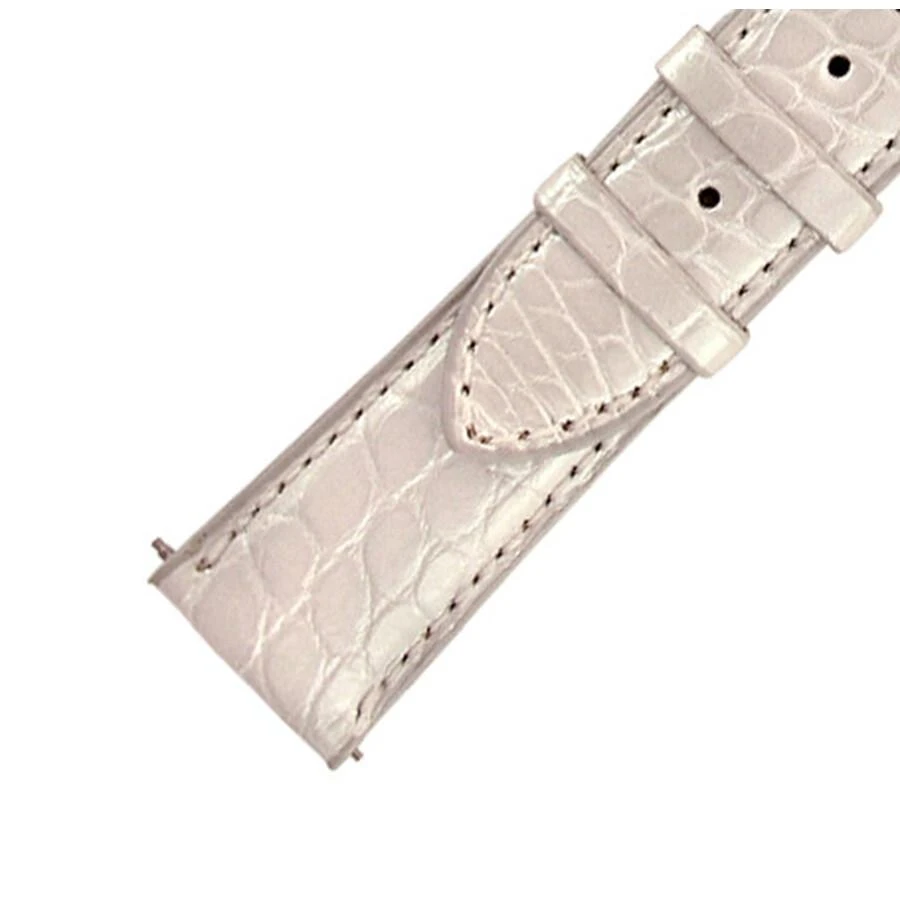 商品Hadley Roma|21 MM Metallic White Alligator Leather Strap,价格¥595,第1张图片