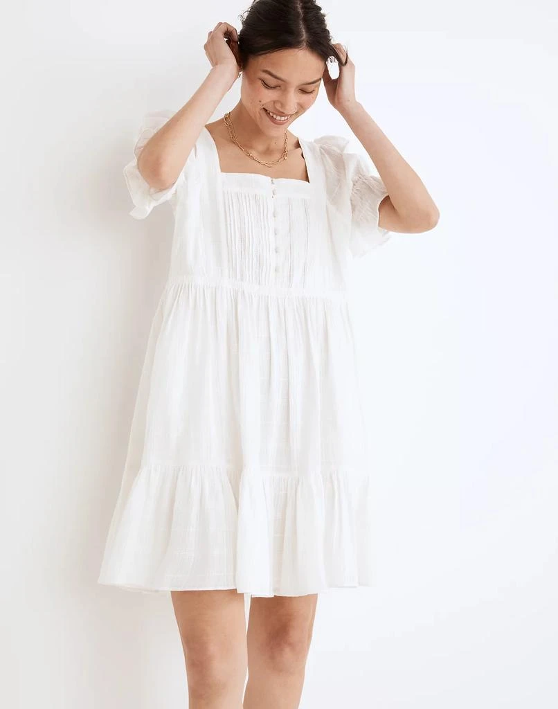 商品Madewell|Puff-Sleeve Drawstring Mini Dress,价格¥236,第1张图片