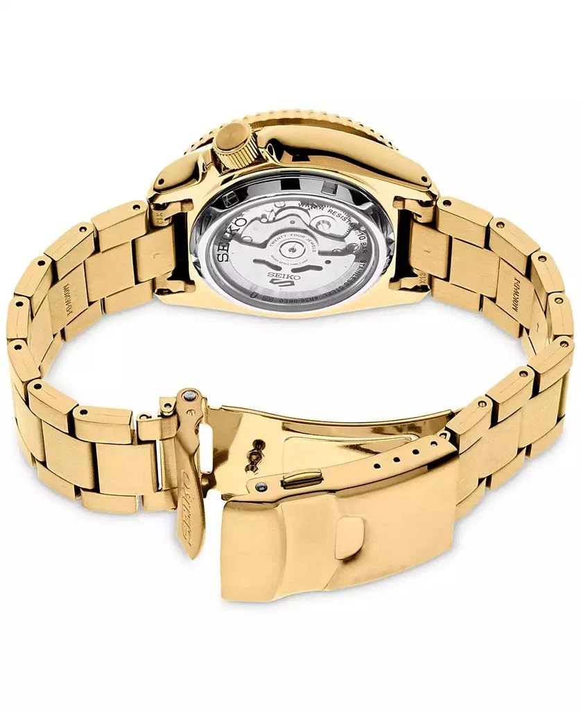 商品Seiko|Men's Automatic 5 Sports Gold-Tone Stainless Steel Bracelet Watch 43mm,价格¥3266,第3张图片详细描述