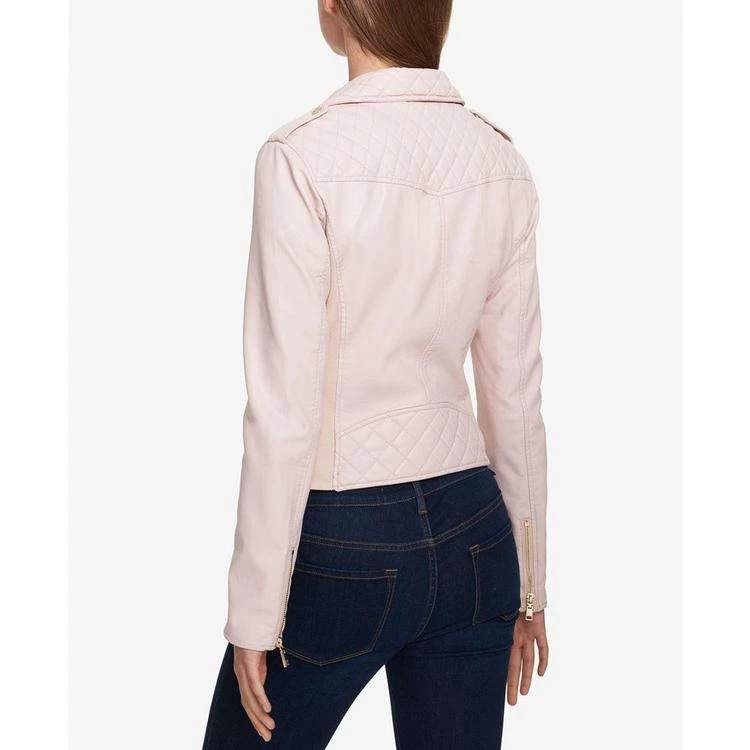 商品Tommy Hilfiger|Quilted Faux-Leather Moto Jacket, Created for Macy's,价格¥387,第4张图片详细描述