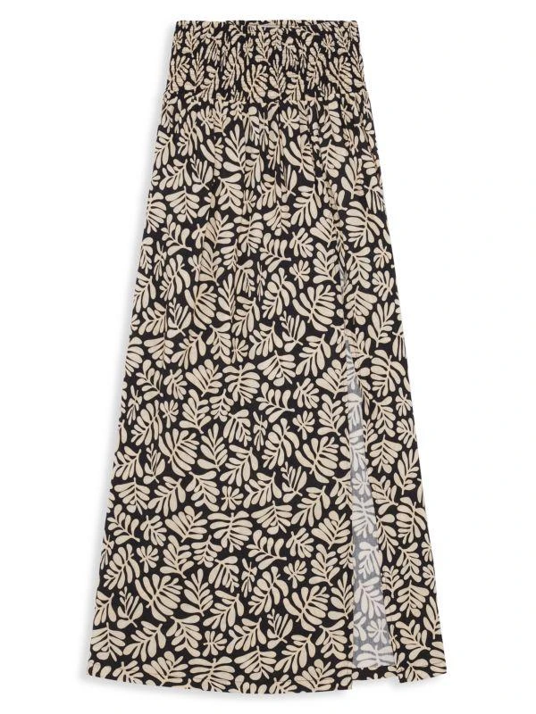 商品WeWoreWhat|Smocked Printed Skirt,价格¥221,第1张图片