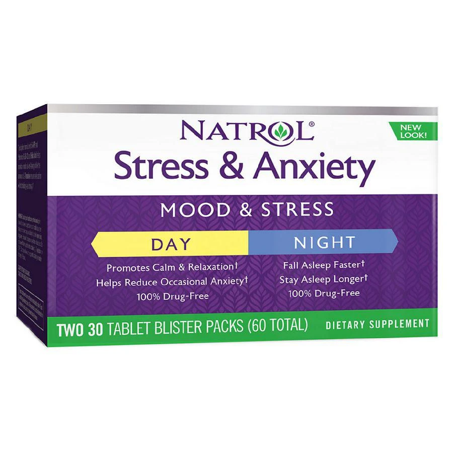 商品Natrol|Stress & Anxiety Day & Night Tablets,价格¥186,第1张图片