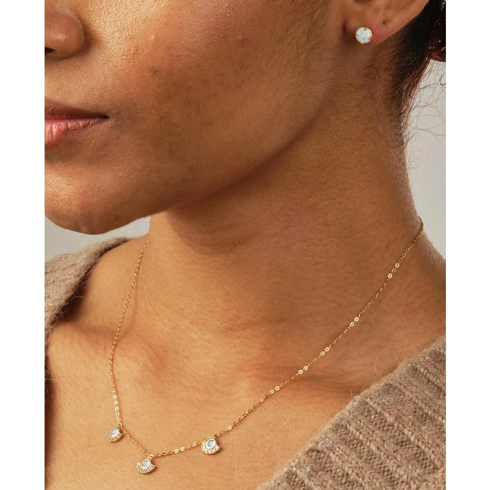 商品Sterling Forever|Opal Stud Earrings and Necklace Tis The Season Gift Set,价格¥452,第4张图片详细描述