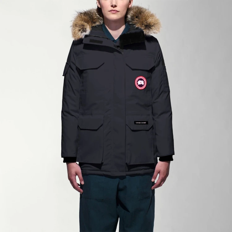 商品[国内直发] Canada Goose|[预售3天]加拿大鹅 Expedition远征系列 Fusion Fit Expedition 远征 08款派克多口袋防水防风保暖大衣纯色连帽长袖羽绒服 亚版 冬季 女款 黑色,价格¥8734,第4张图片详细描述