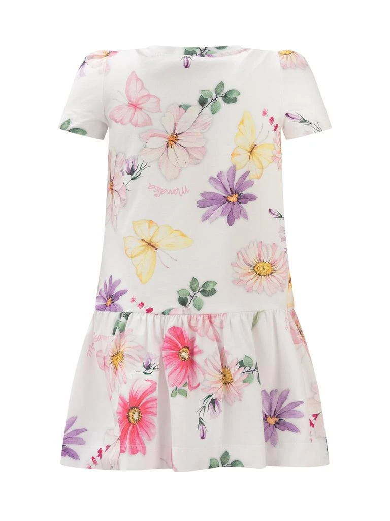 商品MONNALISA|Monnalisa Floral-Printed Short-Sleeved Flared Dress,价格¥450,第2张图片详细描述