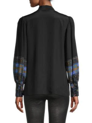 商品Kobi Halperin|Aimee Silk Blouson-Sleeve Blouse,价格¥479,第2张图片详细描述