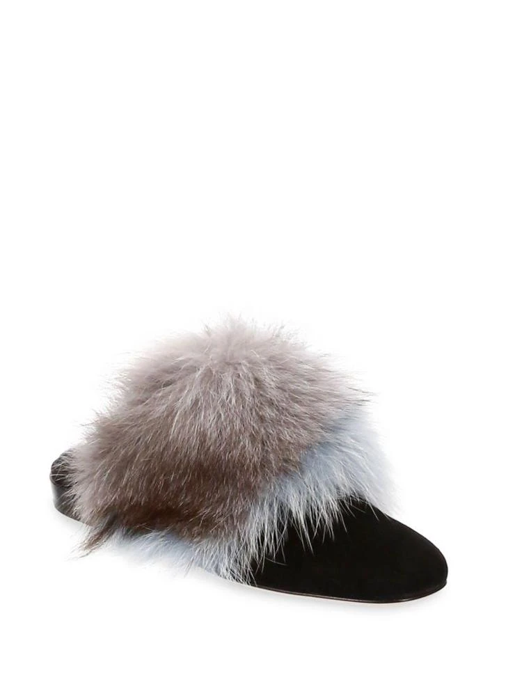 商品Stuart Weitzman|Furgetit Fox Fur & Suede Mules,价格¥2324,第1张图片