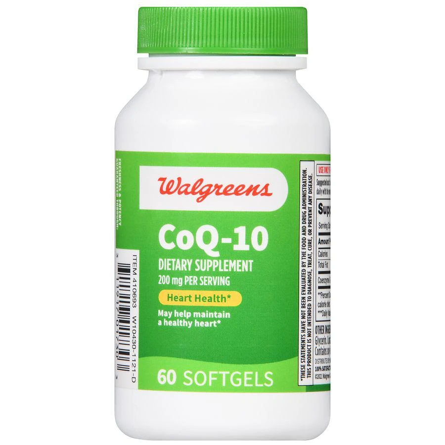 商品Walgreens|CoQ-10 200 mg Softgels,价格¥260,第2张图片详细描述