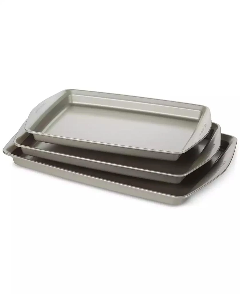 商品Rachael Ray|Nonstick Bakeware 3-Pc. Cookie Pan Set, Silver,价格¥448,第2张图片详细描述