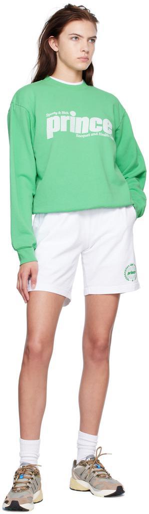 商品Sporty & Rich|White Prince Edition Gym Shorts,价格¥377,第6张图片详细描述