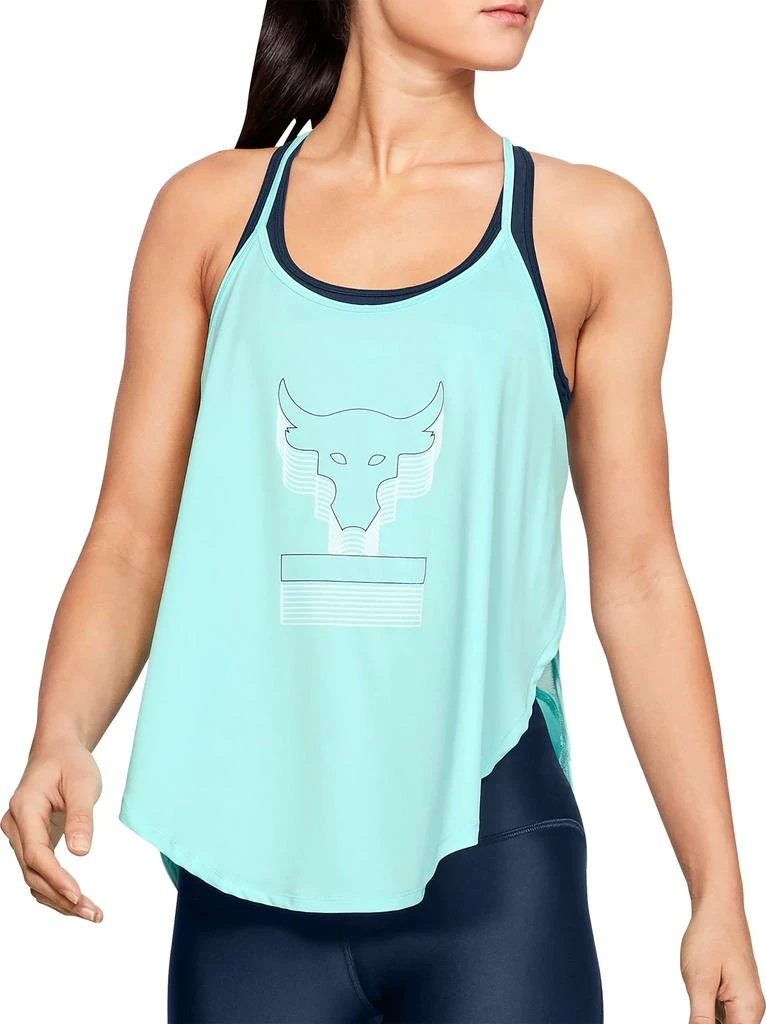 商品Under Armour|Under Armour Women's Project Rock Armour Sport Brahma Bull Graphic Tank Top 女款上衣,价格¥248,第1张图片详细描述