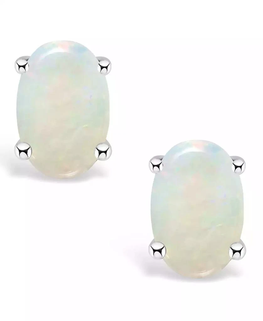 商品Macy's|Opal (1/2 ct. t.w.) Stud Earrings in 14K Yellow Gold or 14K White Gold,价格¥3857,第3张图片详细描述