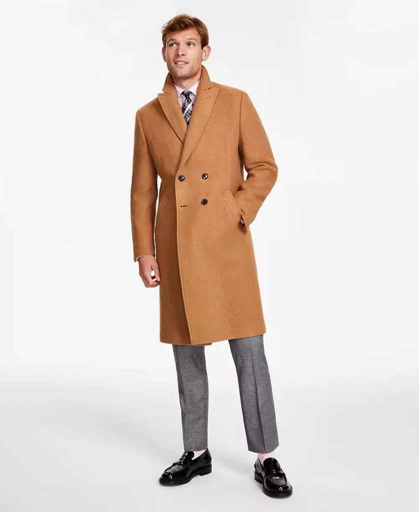 商品Tommy Hilfiger|Men's Modern-Fit Solid Double-Breasted Overcoat,价格¥1353,第1张图片