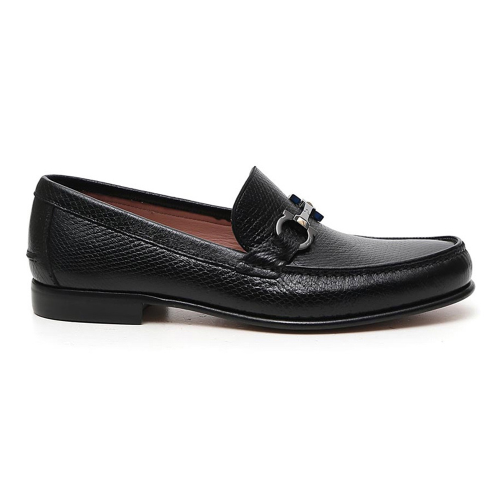 商品Salvatore Ferragamo|SALVATORE FERRAGAMO 黑色男士系带鞋 02-0139-741563,价格¥3467,第1张图片