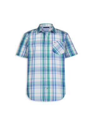 Little Boy’s Multi Color Plaid Shirt商品第1张图片规格展示