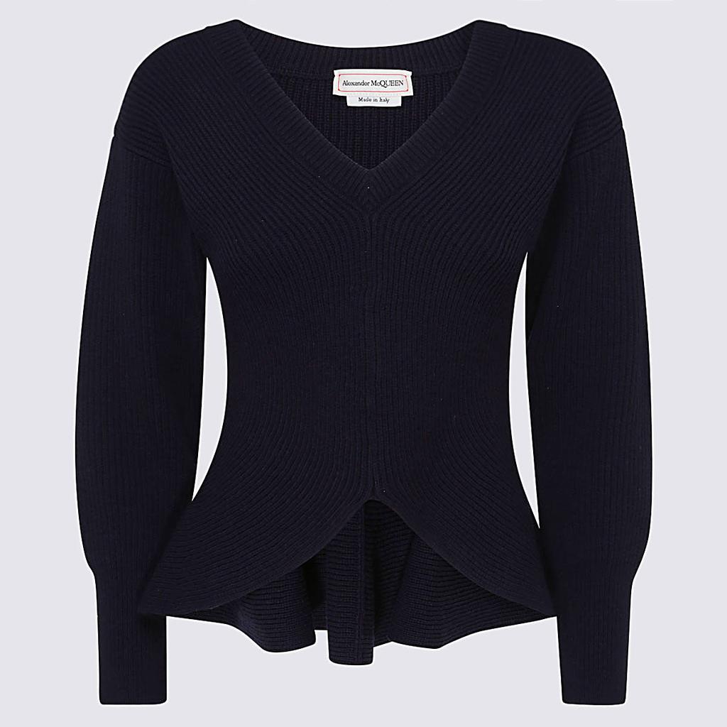 Alexander McQueen Sweaters Blue商品第1张图片规格展示