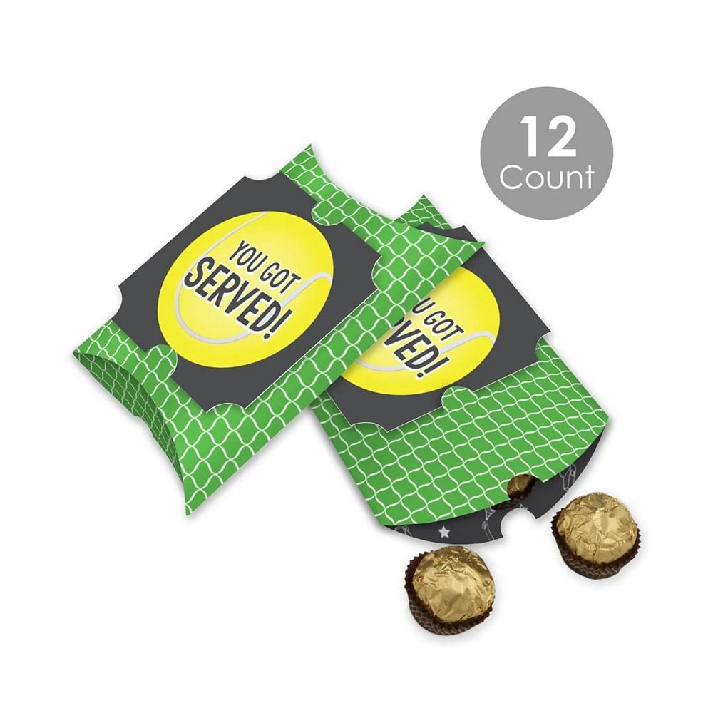 商品Big Dot of Happiness|You Got Served - Tennis - Favor Gift Boxes - Baby Shower or Tennis Ball Birthday Party Large Pillow Boxes - Set of 12,价格¥127,第2张图片详细描述