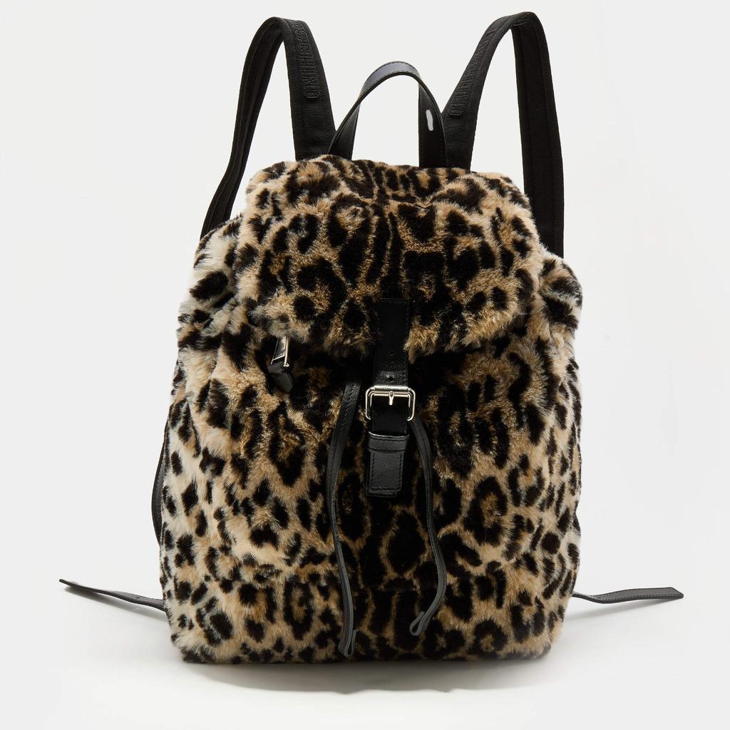 商品[二手商品] Moschino|Moschino Multicolor Leopard Print Fur Backpack,价格¥2971,第1张图片