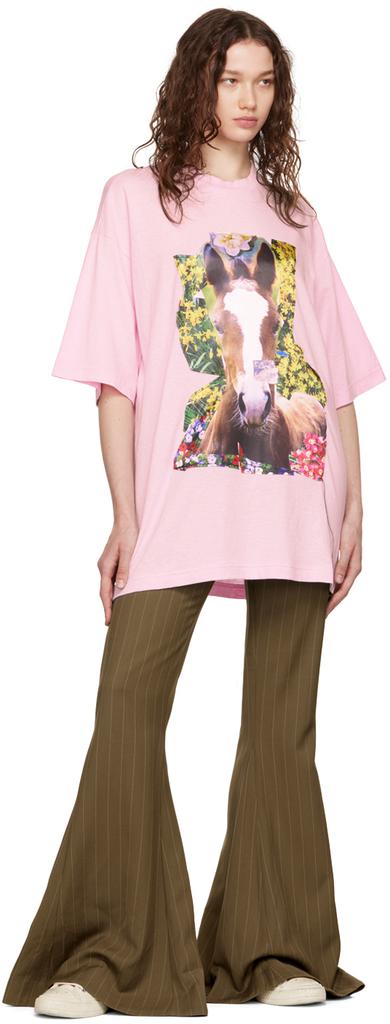 粉色 Horse T 恤商品第4张图片规格展示