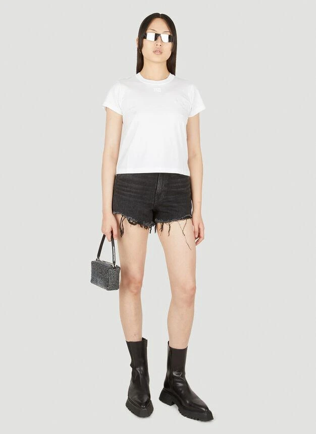 商品Alexander Wang|Puff Logo Shrunken Tee in White,价格¥392,第2张图片详细描述