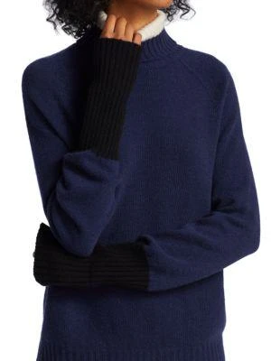 商品Majestic|Colorblock Turtleneck Sweater,价格¥1344,第4张图片详细描述