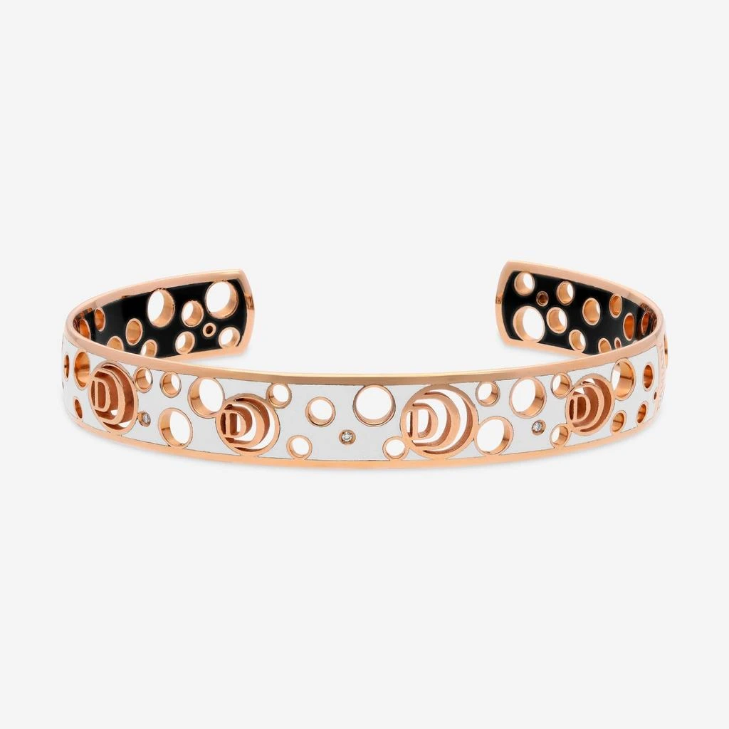 商品Damiani|Damiani Damianissima 18K Rose Gold and Ceramic Cuff Bracelet 20059249,价格¥13032,第1张图片