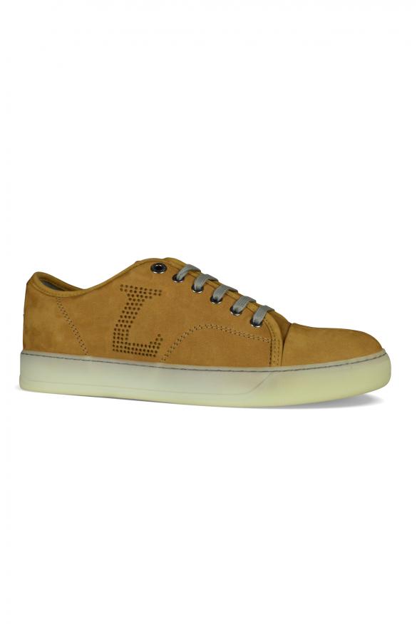 Luxury Sneakers For Men   Lanvin Dbb1 Sneakers In Camel Suede商品第2张图片规格展示