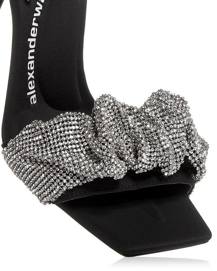 商品Alexander Wang|Women's Julie Scrunchie Embellished Slingback High Heel Sandals,价格¥3192,第5张图片详细描述