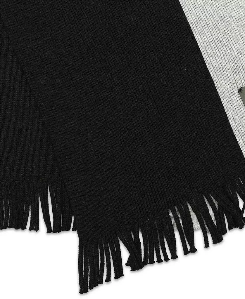 商品Calvin Klein|Men's Thick Wool Blend Side Stripe Logo Scarf,价格¥409,第4张图片详细描述