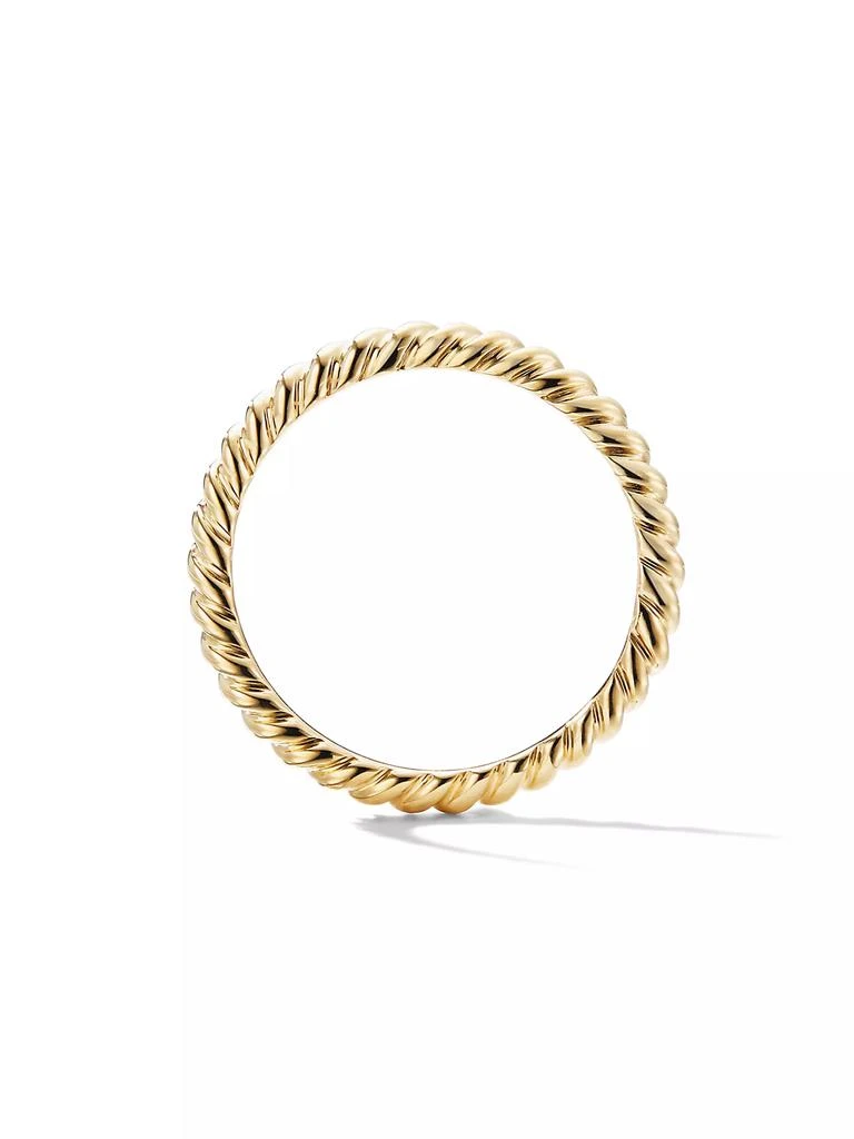 商品David Yurman|Cable Band Ring in 18K Yellow Gold, 2MM,价格¥4871,第2张图片详细描述