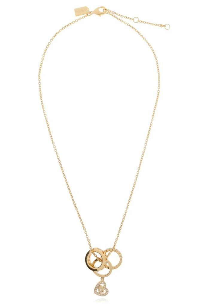 商品Coach|Coach Embellished Heart Pendant Chain Necklace,价格¥777,第1张图片