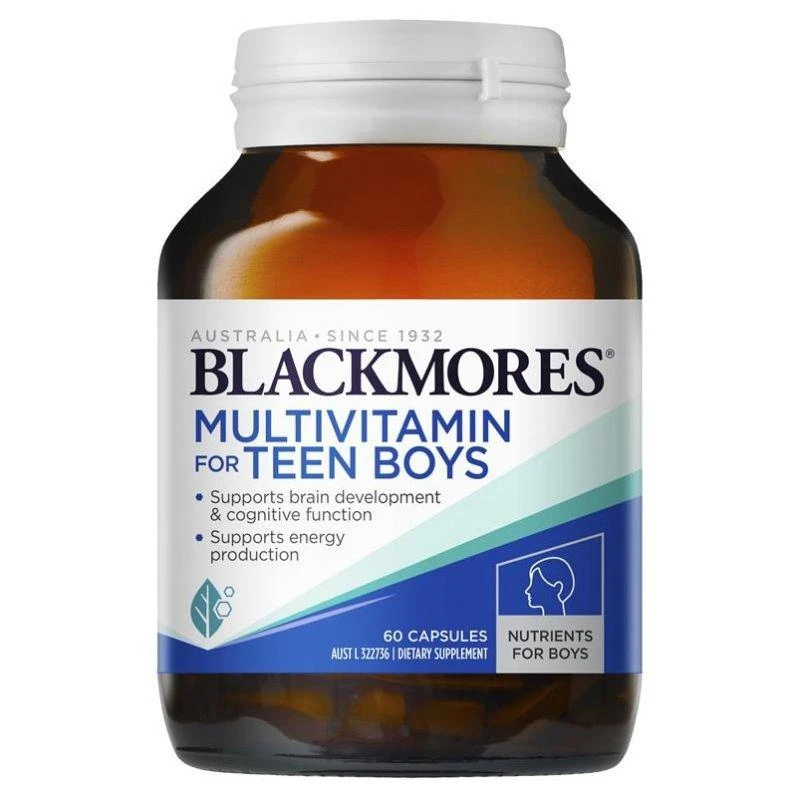 商品Blackmores|澳大利亚直邮blackmores澳佳宝营养片青少年男孩配方60粒补充营养,价格¥214,第1张图片