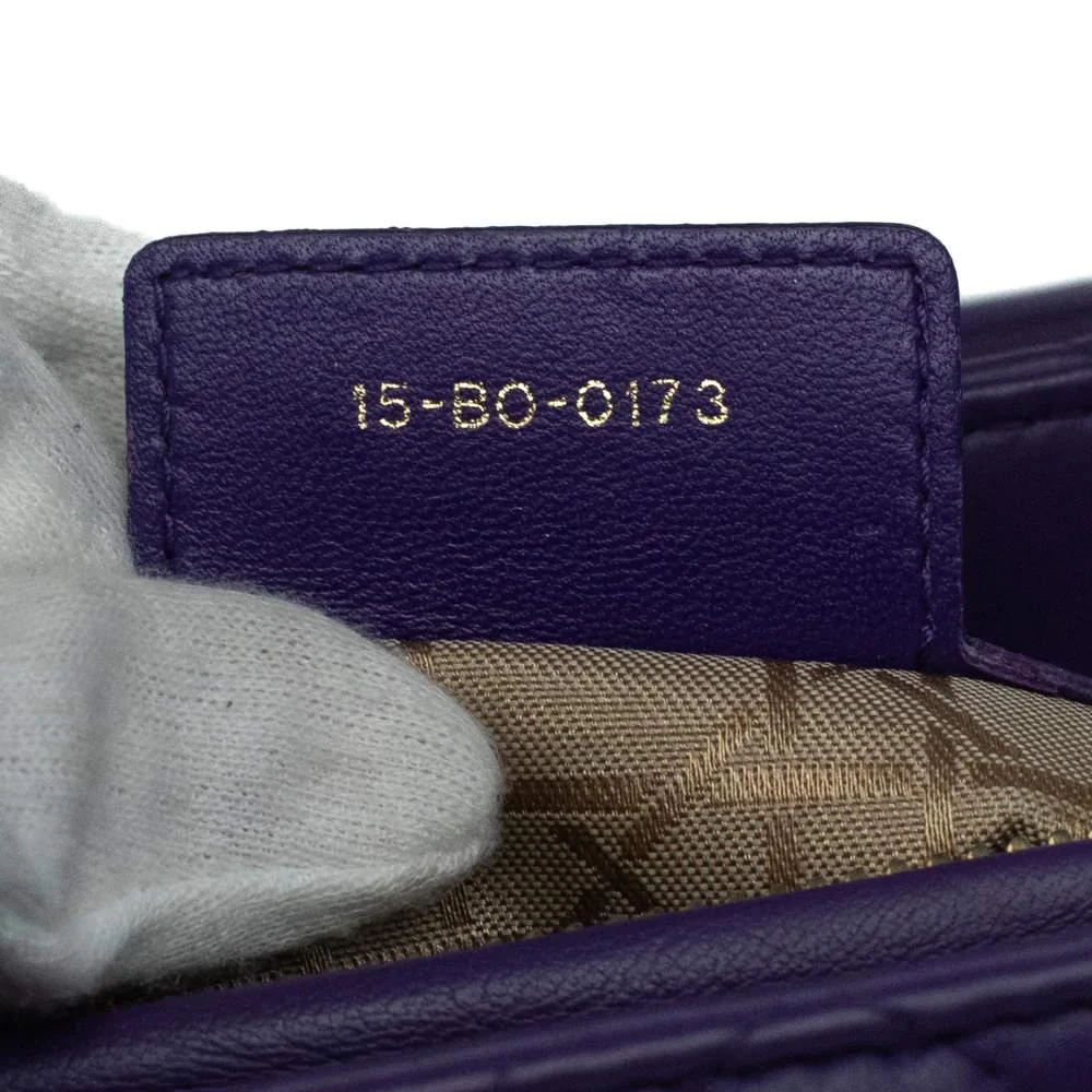 Dior  Purple Leather Small Cannage Lady Dior Tote Bag  商品