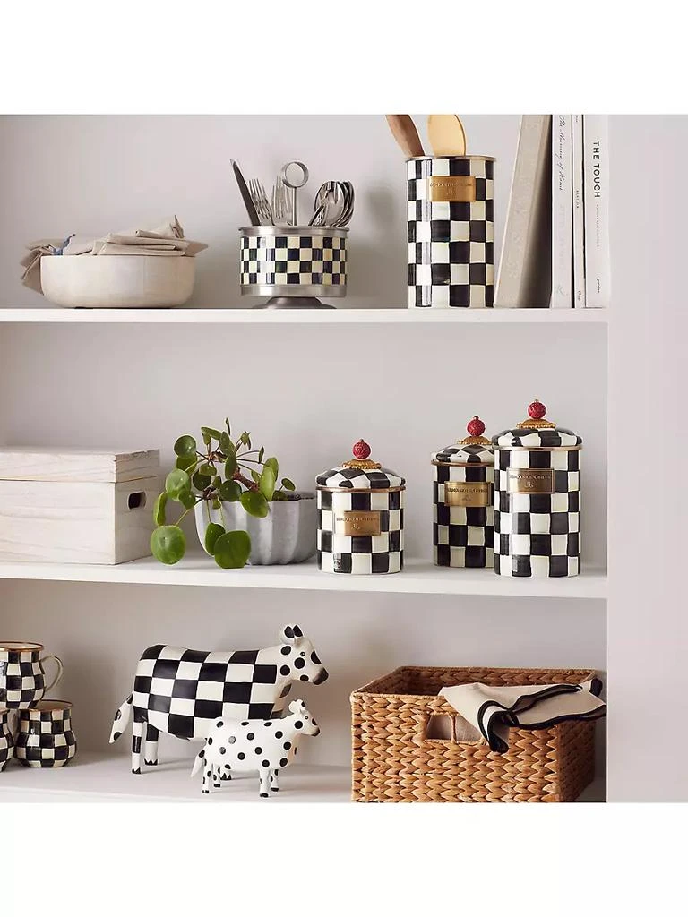 商品MacKenzie-Childs|Courtly Check Canister,价格¥817,第4张图片详细描述