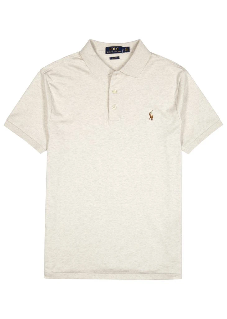 商品Ralph Lauren|Ecru slim Pima cotton polo shirt,价格¥1321,第1张图片