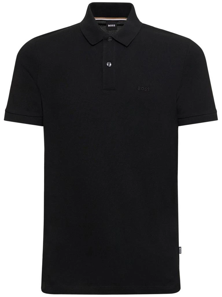 商品Hugo Boss|Pallas Logo Cotton Polo,价格¥407,第1张图片