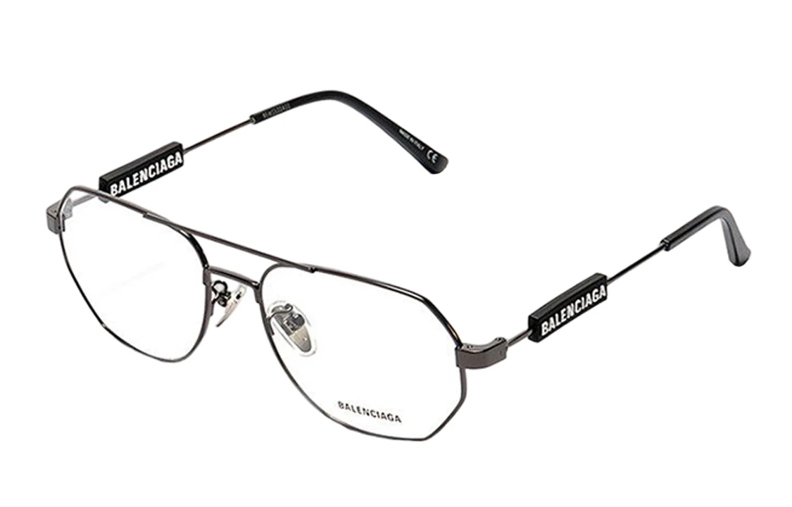 商品[国内直发] Balenciaga|【可配度数】巴黎世家 时尚多边形金属 平光镜 透明色光学眼镜光学眼镜,价格¥1969,第1张图片