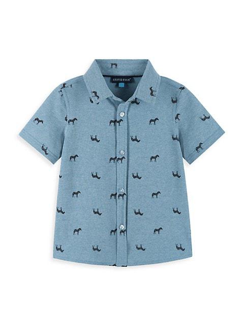 Baby Boy's 2-Piece Dinosaur Short-Sleeve Shirt & Twill Shorts Set商品第3张图片规格展示