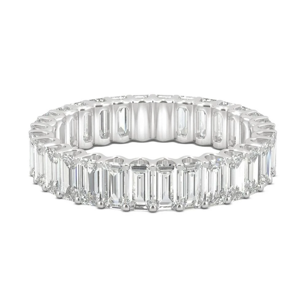 商品Charles & Colvard|Moissanite Baguette Eternity Band (3 ct. t.w. DEW) in 14k White Gold,价格¥9551,第3张图片详细描述