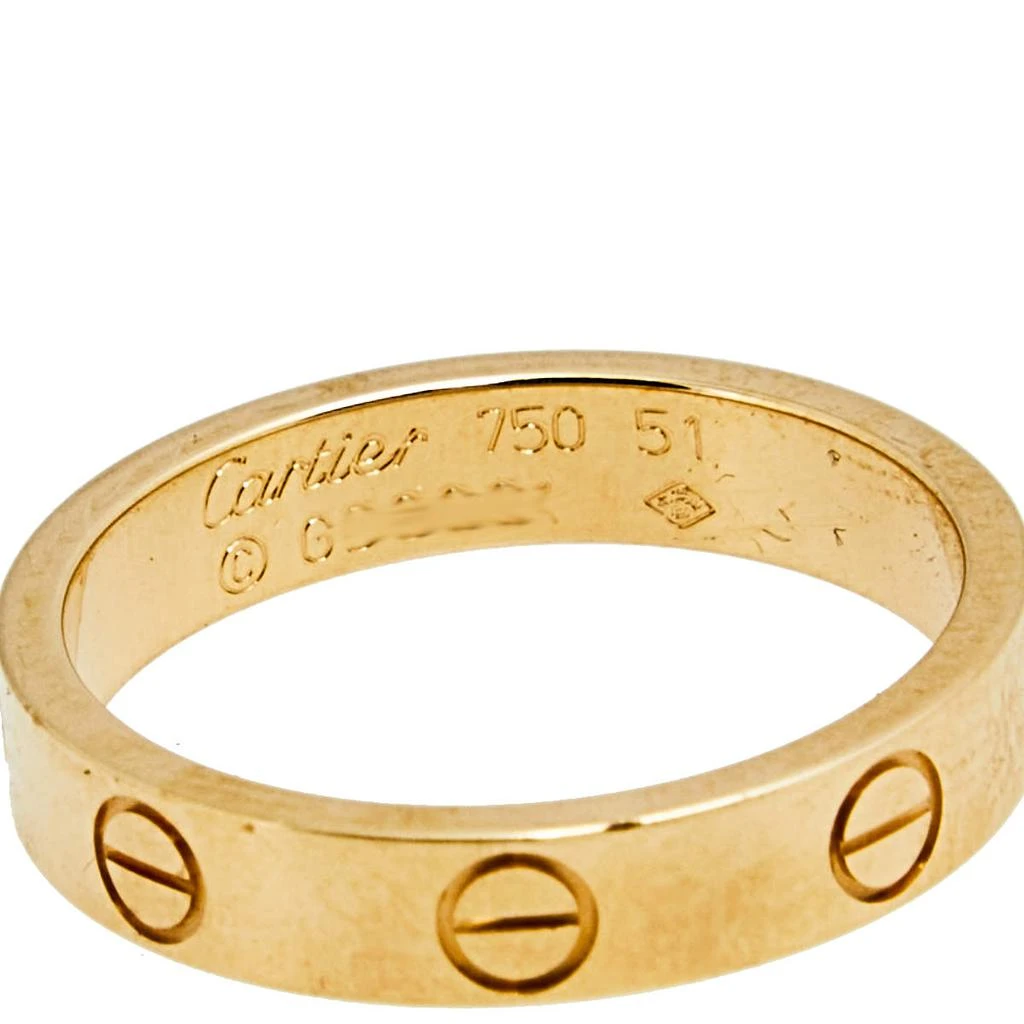 Cartier Love 18K Rose Gold Narrow Wedding Band Ring Size 51 商品