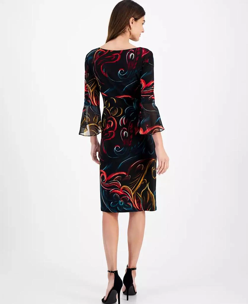 商品Connected|Women's Flounce-Sleeve Jersey Dress,价格¥285,第2张图片详细描述