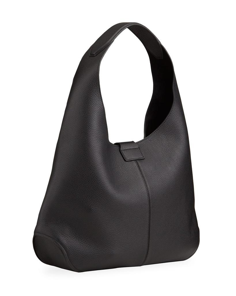 商品Salvatore Ferragamo|Margot Gancio Pebbled Leather Hobo Bag,价格¥16827,第5张图片详细描述
