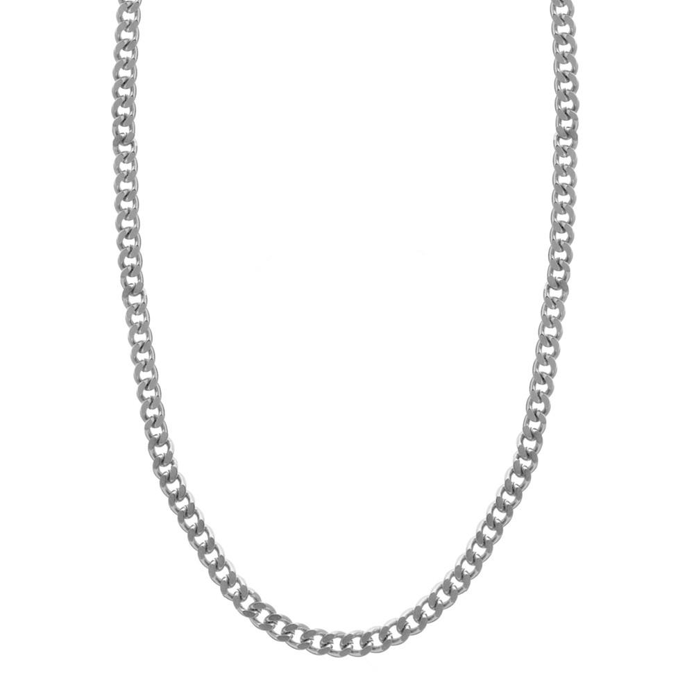 Curb Chain Necklace, Gold Plate and Silver Plate 24"商品第1张图片规格展示