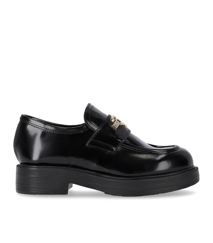 商品Love Moschino|LOVE MOSCHINO BLACK PLATFORM LOAFER WITH LOGO,价格¥1647,第1张图片