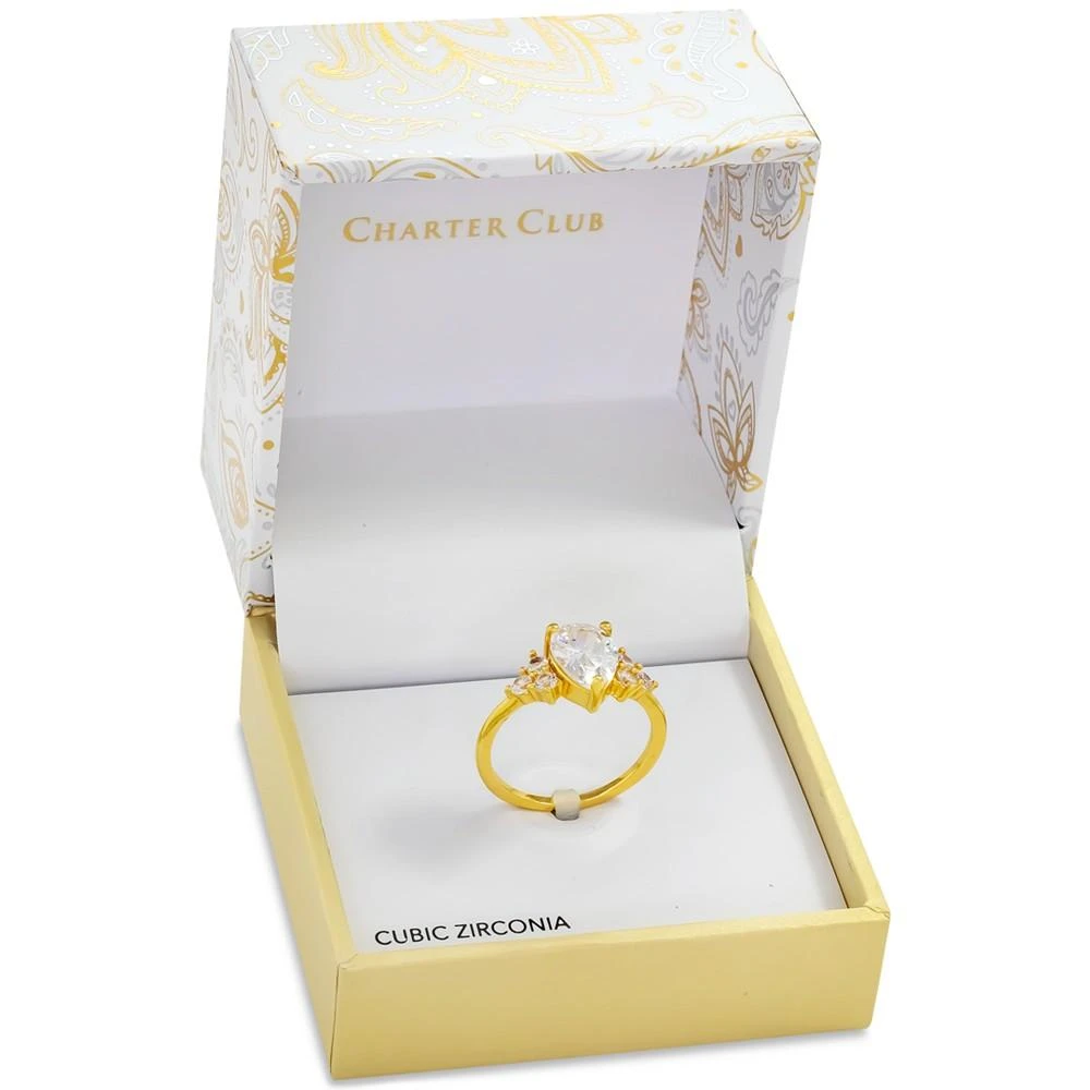 商品Charter Club|Gold-Tone Pear-Shape Crystal Accent Ring, Created for Macy's,价格¥66,第2张图片详细描述