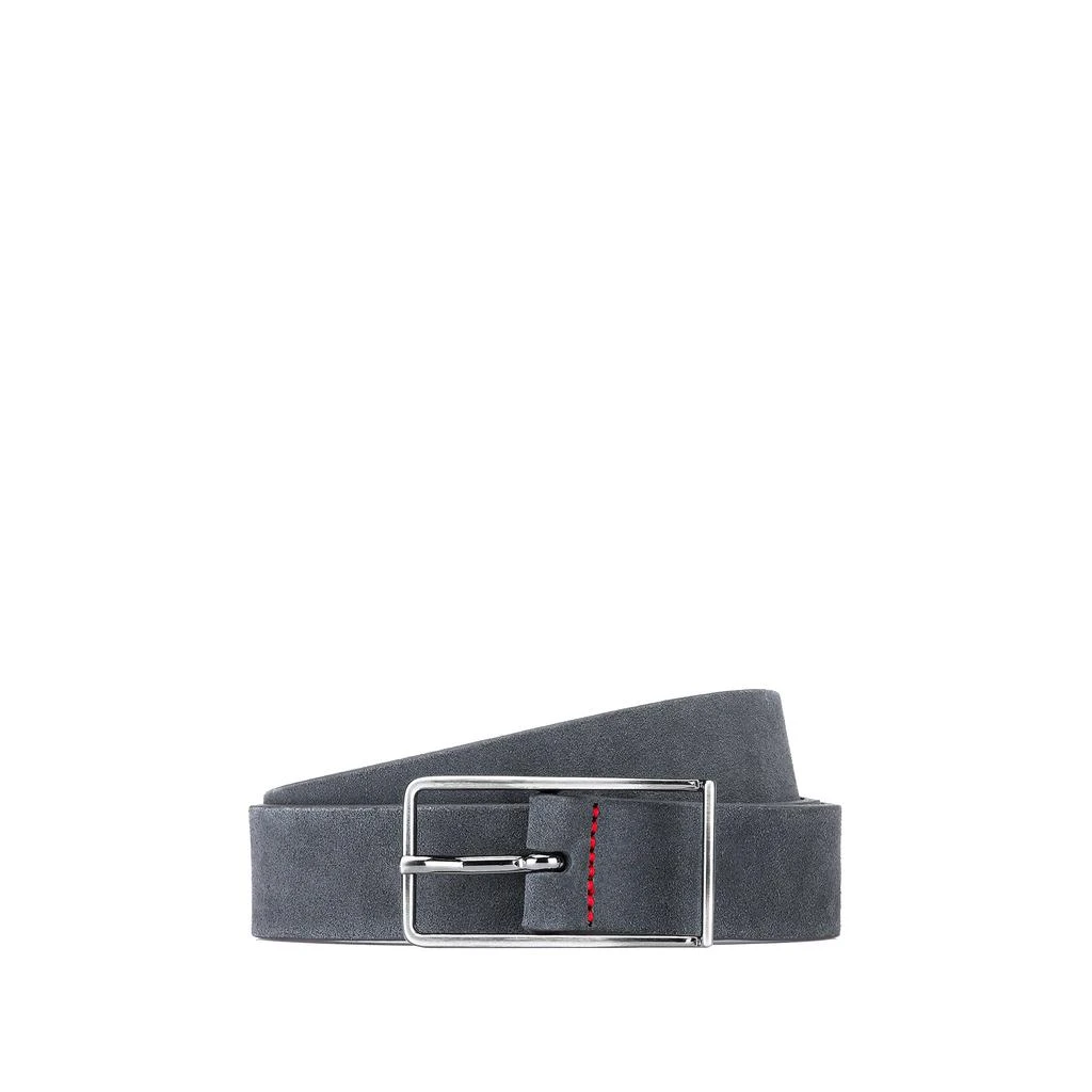 商品Hugo Boss|Hugo Gios Suede Belt Grey,价格¥679,第1张图片